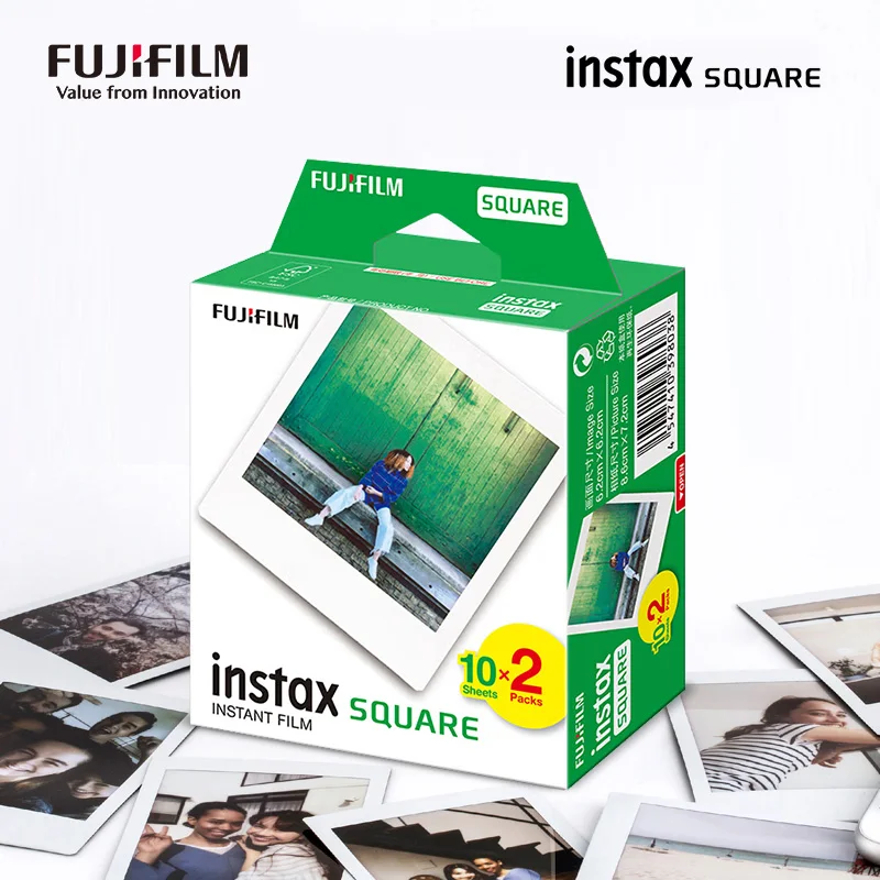 Original Fujifilm Instax Square Instant White Edge Film Farbfilm für Fuji sq10 sq6 sq1 sq20 sq40 sp3 Hybrid format kameras